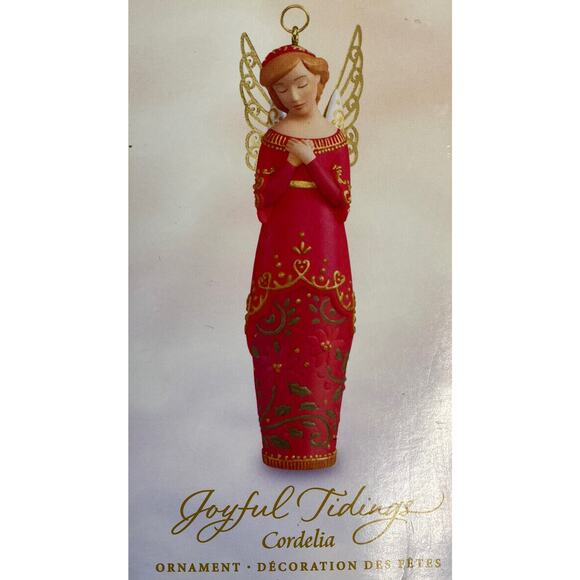 HALLMARK Keepsake 2005 Joyful Tidings “Cordelia” Angel Gold Red Ornament - Picture 1 of 8
